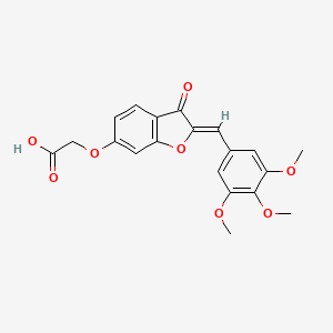 2-((3-Oxo-2-(3,4,5-trimethoxybenzylidene)-2,3-dihydrobenzofuran-6-yl)oxy)acetic acid