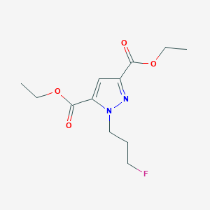 molecular formula C12H17FN2O4 B2804490 Diethyl 1-(3-fluoropropyl)-1H-pyrazole-3,5-dicarboxylate CAS No. 1975119-24-4
