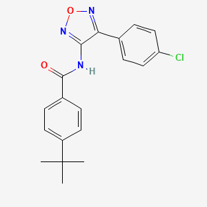 molecular formula C19H18ClN3O2 B2804495 4-叔丁基-N-[4-(4-氯苯基)-1,2,5-噁二唑-3-基]苯甲酰胺 CAS No. 866237-92-5