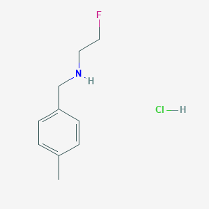 molecular formula C10H15ClFN B2804496 2-氟-N-[(4-甲基苯基)甲基]乙胺;盐酸盐 CAS No. 2445784-17-6