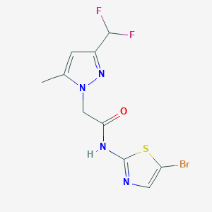 molecular formula C10H9BrF2N4OS B280451 N-(5-bromo-1,3-thiazol-2-yl)-2-[3-(difluoromethyl)-5-methyl-1H-pyrazol-1-yl]acetamide 