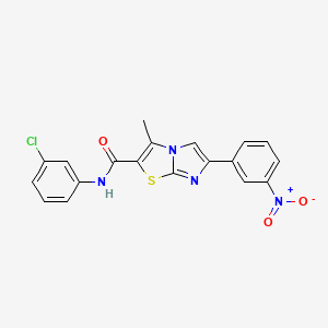 N-(3-chlorophenyl)-3-methyl-6-(3-nitrophenyl)imidazo[2,1-b][1,3]thiazole-2-carboxamide
