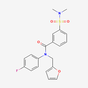 molecular formula C20H19FN2O4S B2804518 3-(dimethylsulfamoyl)-N-(4-fluorophenyl)-N-(furan-2-ylmethyl)benzamide CAS No. 872628-39-2