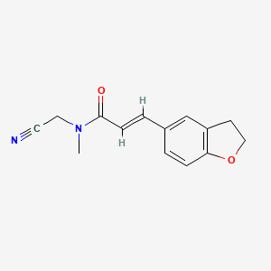(E)-N-(cyanomethyl)-3-(2,3-dihydro-1-benzofuran-5-yl)-N-methylprop-2-enamide