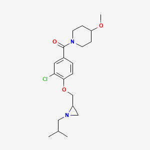 [3-Chloro-4-[[1-(2-methylpropyl)aziridin-2-yl]methoxy]phenyl]-(4-methoxypiperidin-1-yl)methanone