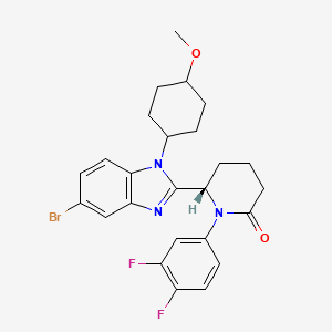 (S)-6-(5-Bromo-1-((1r,4S)-4-methoxycyclohexyl)-1H-benzo[d]imidazol-2-yl)-1-(3,4-difluorophenyl)piperidin-2-one