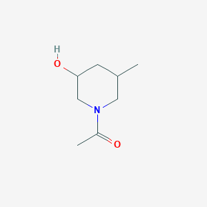 molecular formula C8H15NO2 B2804534 1-(3-羟基-5-甲基哌啶-1-基)乙酮 CAS No. 33469-66-8