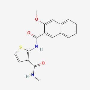 molecular formula C18H16N2O3S B2804539 2-[(3-methoxynaphthalene-2-carbonyl)amino]-N-methylthiophene-3-carboxamide CAS No. 864974-77-6