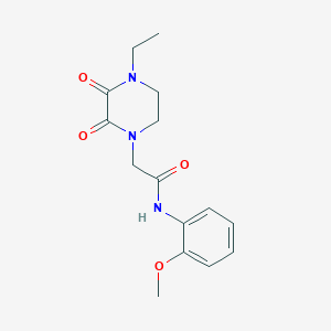 molecular formula C15H19N3O4 B2804540 2-(4-乙基-2,3-二氧代哌嗪-1-基)-N-(2-甲氧基苯基)乙酰胺 CAS No. 868680-49-3