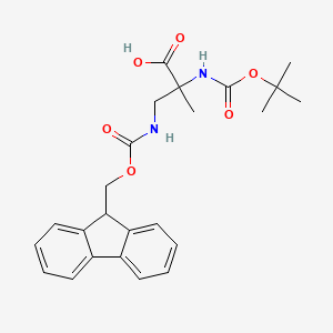 3-(9H-Fluoren-9-ylmethoxycarbonylamino)-2-methyl-2-[(2-methylpropan-2-yl)oxycarbonylamino]propanoic acid
