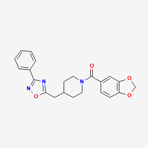 1-(1,3-Benzodioxol-5-ylcarbonyl)-4-[(3-phenyl-1,2,4-oxadiazol-5-yl)methyl]piperidine
