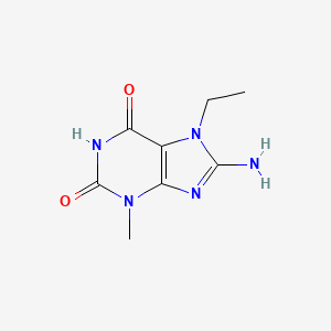 molecular formula C8H11N5O2 B2804547 8-氨基-7-乙基-3-甲基-1H-嘌呤-2,6(3H,7H)-二酮 CAS No. 313507-18-5