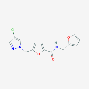 5-[(4-chloro-1H-pyrazol-1-yl)methyl]-N-(2-furylmethyl)-2-furamide