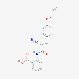 2-{2-Cyano-3-[4-(prop-2-en-1-yloxy)phenyl]prop-2-enamido}benzoic acid