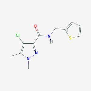4-chloro-1,5-dimethyl-N-(2-thienylmethyl)-1H-pyrazole-3-carboxamide
