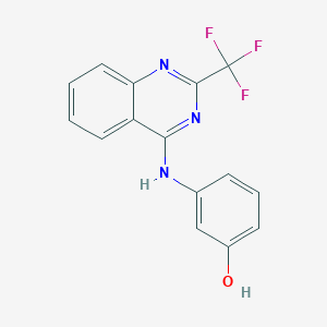 molecular formula C15H10F3N3O B2804561 3-[[2-(Trifluoromethyl)quinazolin-4-yl]amino]phenol CAS No. 900730-86-1