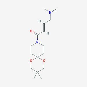 (E)-4-(Dimethylamino)-1-(3,3-dimethyl-1,5-dioxa-9-azaspiro[5.5]undecan-9-yl)but-2-en-1-one