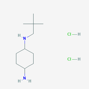 molecular formula C11H26Cl2N2 B2804571 (1R*,4R*)-N1-Neopentylcyclohexane-1,4-diamine dihydrochloride CAS No. 1286263-82-8