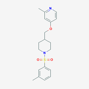 2-Methyl-4-[[1-(3-methylphenyl)sulfonylpiperidin-4-yl]methoxy]pyridine