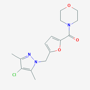 4-{5-[(4-chloro-3,5-dimethyl-1H-pyrazol-1-yl)methyl]-2-furoyl}morpholine