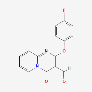 molecular formula C15H9FN2O3 B2804606 2-(4-Fluorophenoxy)-4-oxopyrido[1,2-a]pyrimidine-3-carbaldehyde CAS No. 879907-11-6