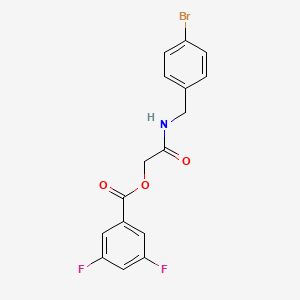 molecular formula C16H12BrF2NO3 B2804607 2-((4-溴苯甲基)氨基)-2-氧代乙基 3,5-二氟苯甲酸酯 CAS No. 1794785-64-0