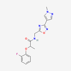 2-(2-fluorophenoxy)-N-((3-(1-methyl-1H-pyrazol-4-yl)-1,2,4-oxadiazol-5-yl)methyl)propanamide