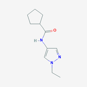 molecular formula C11H17N3O B2804616 N-(1-ethyl-1H-pyrazol-4-yl)cyclopentanecarboxamide CAS No. 1258740-53-2