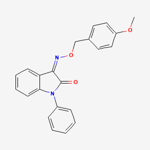 molecular formula C22H18N2O3 B2804621 (3Z)-3-[(4-methoxyphenyl)methoxyimino]-1-phenylindol-2-one CAS No. 478261-38-0