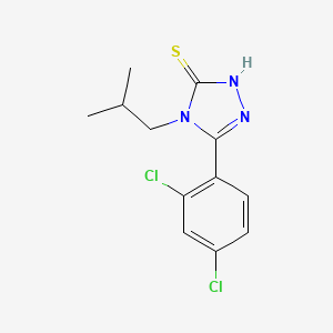 molecular formula C12H13Cl2N3S B2804625 5-(2,4-dichlorophenyl)-4-(2-methylpropyl)-4H-1,2,4-triazole-3-thiol CAS No. 743452-43-9