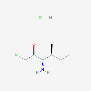 molecular formula C7H15Cl2NO B2804626 (3S,4S)-3-Amino-1-chloro-4-methylhexan-2-one hydrochloride CAS No. 59079-44-6