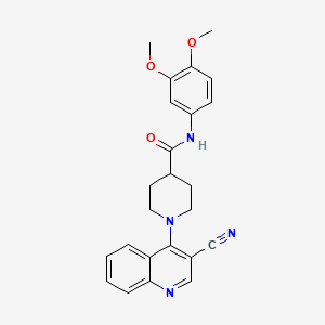 N-(3,5-dimethoxyphenyl)-4-[3-(3-fluorophenyl)-1,2,4-oxadiazol-5-yl]thiophene-2-sulfonamide