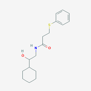 molecular formula C17H25NO2S B2804632 N-(2-cyclohexyl-2-hydroxyethyl)-3-(phenylthio)propanamide CAS No. 1351630-47-1