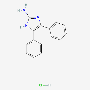 molecular formula C15H14ClN3 B2804649 4,5-diphenyl-1H-imidazol-2-amine hydrochloride CAS No. 1450-96-0