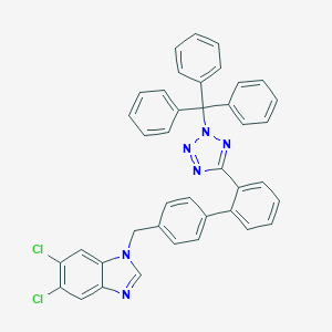molecular formula C40H28Cl2N6 B280465 5,6-dichloro-1-{[2'-(2-trityl-2H-tetraazol-5-yl)[1,1'-biphenyl]-4-yl]methyl}-1H-benzimidazole 