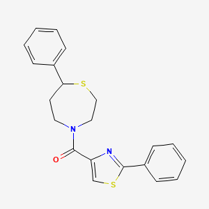 (7-Phenyl-1,4-thiazepan-4-yl)(2-phenylthiazol-4-yl)methanone