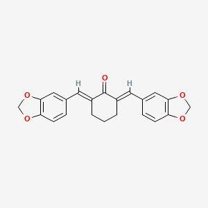 molecular formula C22H18O5 B2804654 (2E,6E)-2,6-bis(1,3-benzodioxol-5-ylmethylidene)cyclohexanone CAS No. 5216-82-0