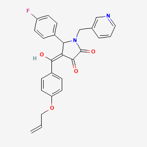molecular formula C26H21FN2O4 B2804659 4-(4-(allyloxy)benzoyl)-5-(4-fluorophenyl)-3-hydroxy-1-(pyridin-3-ylmethyl)-1H-pyrrol-2(5H)-one CAS No. 618074-06-9