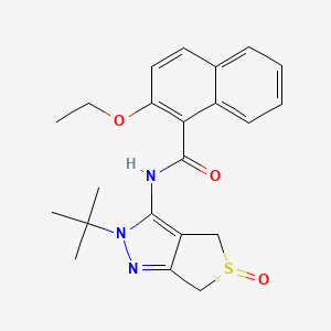 N-(2-(tert-butyl)-5-oxido-4,6-dihydro-2H-thieno[3,4-c]pyrazol-3-yl)-2-ethoxy-1-naphthamide