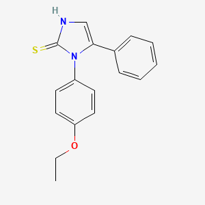 molecular formula C17H16N2OS B2804669 1-(4-ethoxyphenyl)-5-phenyl-1H-imidazole-2-thiol CAS No. 793678-92-9
