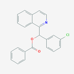 molecular formula C23H16ClNO2 B280467 (3-Chlorophenyl)(1-isoquinolinyl)methyl benzoate 