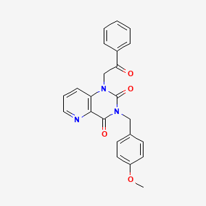 molecular formula C23H19N3O4 B2804674 3-(4-methoxybenzyl)-1-(2-oxo-2-phenylethyl)pyrido[3,2-d]pyrimidine-2,4(1H,3H)-dione CAS No. 923113-89-7