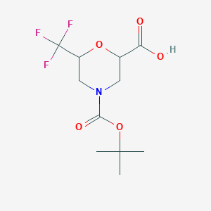 4-[(2-Methylpropan-2-yl)oxycarbonyl]-6-(trifluoromethyl)morpholine-2-carboxylic acid