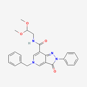 5-benzyl-N-(2,2-dimethoxyethyl)-3-oxo-2-phenyl-3,5-dihydro-2H-pyrazolo[4,3-c]pyridine-7-carboxamide