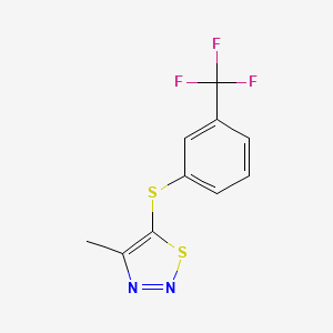 4-Methyl-5-{[3-(trifluoromethyl)phenyl]sulfanyl}-1,2,3-thiadiazole