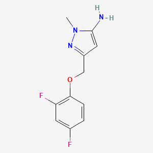 5-[(2,4-Difluorophenoxy)methyl]-2-methylpyrazol-3-amine