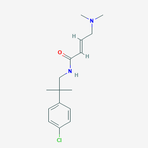 (E)-N-[2-(4-Chlorophenyl)-2-methylpropyl]-4-(dimethylamino)but-2-enamide