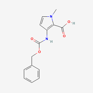 molecular formula C14H14N2O4 B2804707 1-Methyl-3-(phenylmethoxycarbonylamino)pyrrole-2-carboxylic acid CAS No. 2248393-66-8