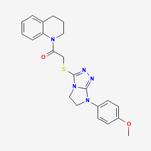 1-(3,4-dihydroquinolin-1(2H)-yl)-2-((7-(4-methoxyphenyl)-6,7-dihydro-5H-imidazo[2,1-c][1,2,4]triazol-3-yl)thio)ethanone