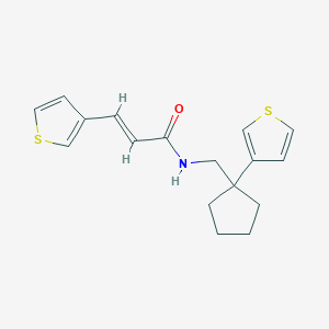 (E)-3-(thiophen-3-yl)-N-((1-(thiophen-3-yl)cyclopentyl)methyl)acrylamide